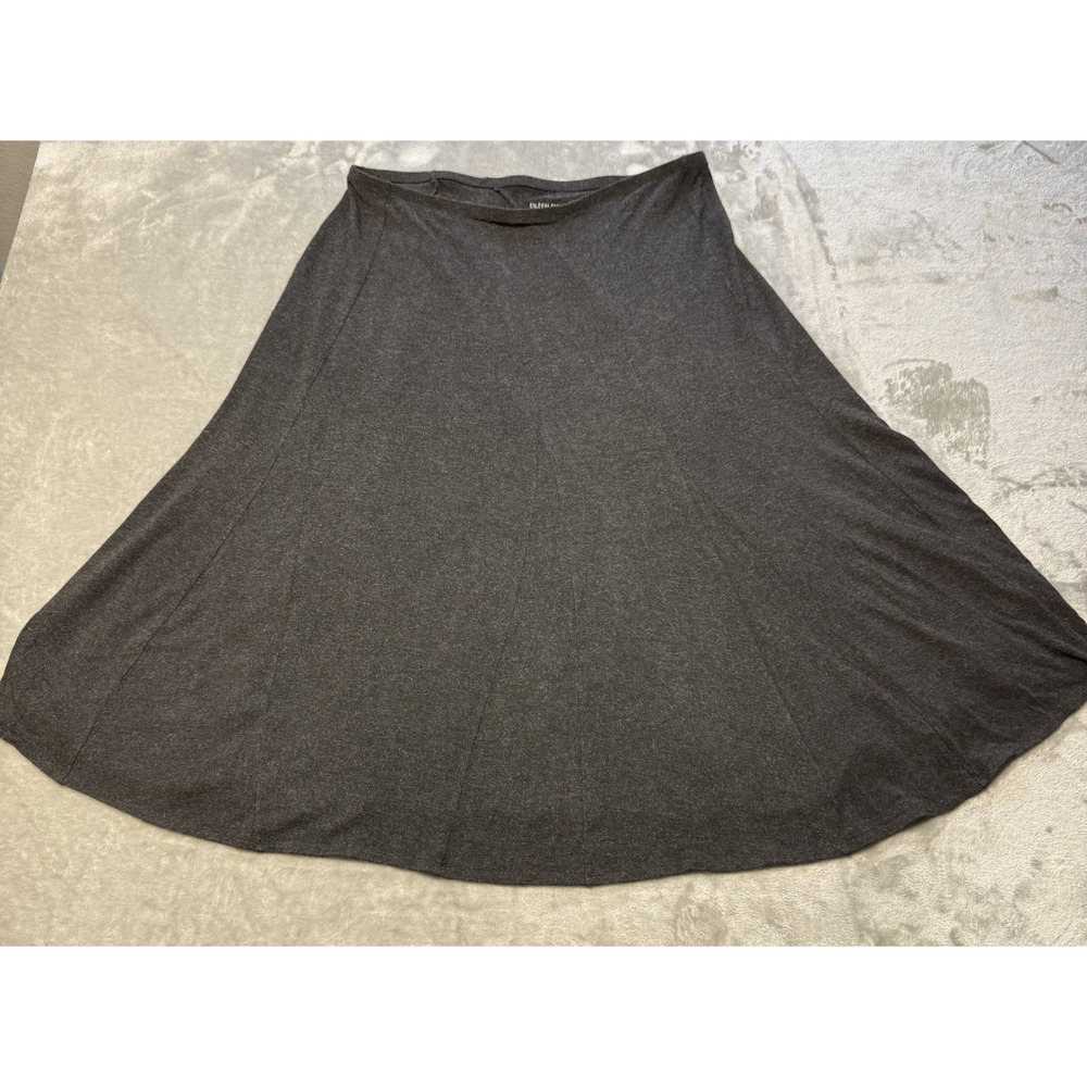Eileen Fisher Washable Crepe Viscose Jersey Calf Length A-Line Skirt Size S - Picture 2 of 8